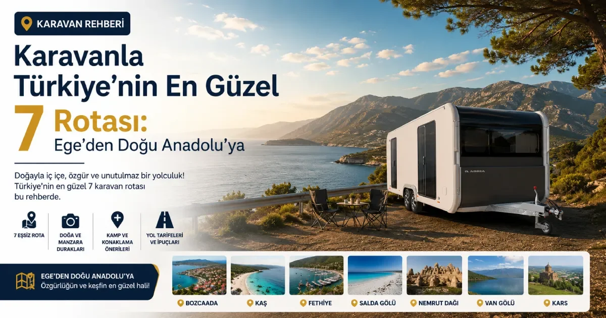 Karavanla Türkiye'nin En Güzel 7 Rotası: Ege'den Doğu Anadolu'ya