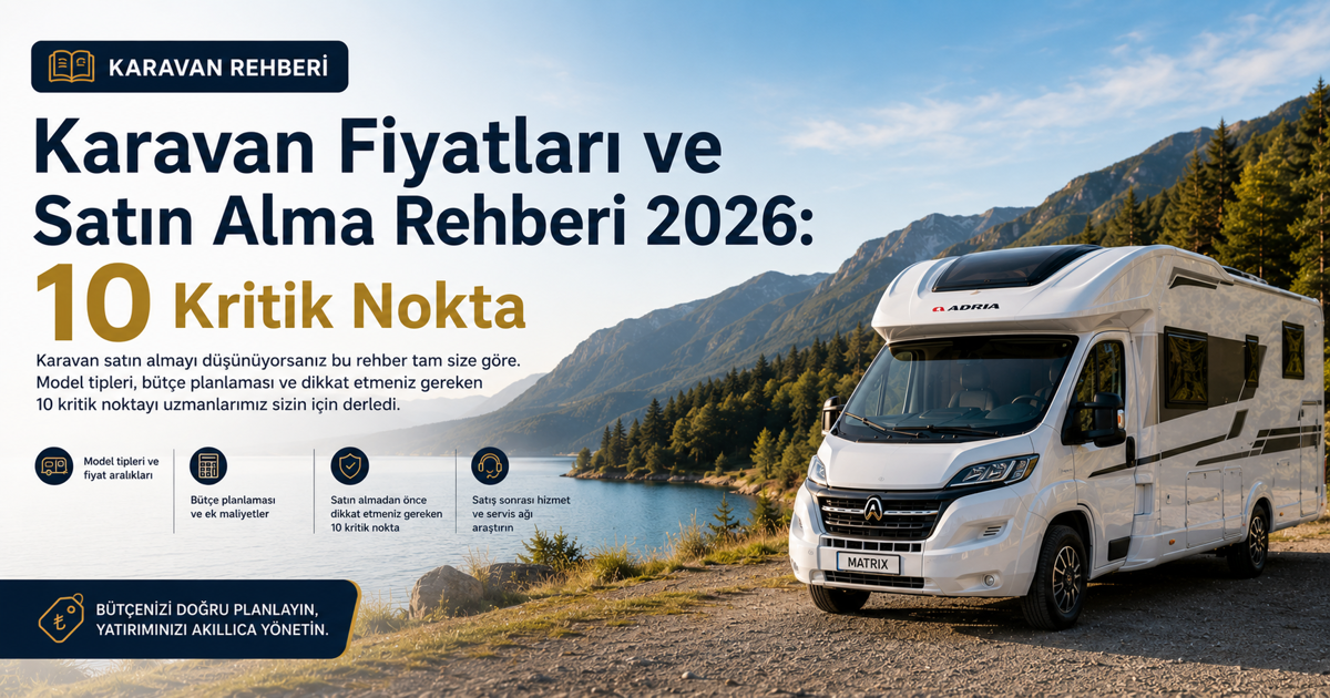 Karavan Fiyatları ve Satın Alma Rehberi 2026: 10 Kritik Nokta